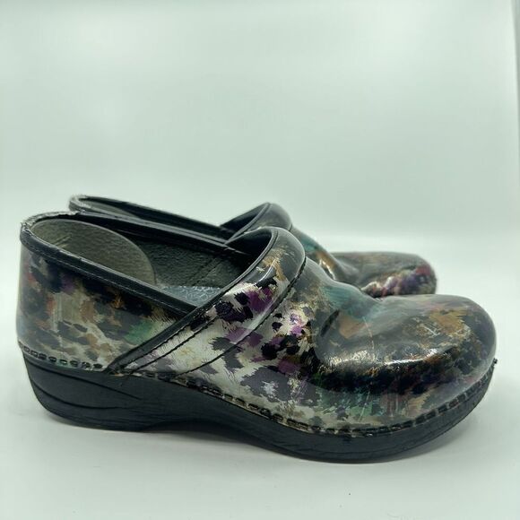 Dansko XP 2.0 Women’s Sz EU 39 US 8.5-9 Cheetah Print Leather Nursing Clogs - Picture 5 of 10